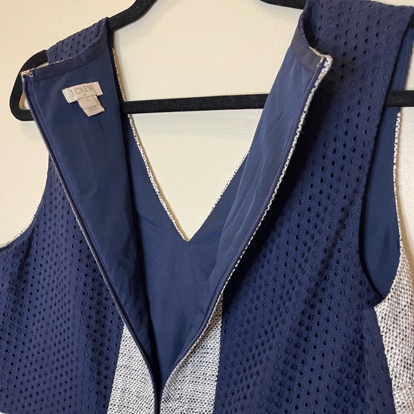 J Crew Tweed Eyelet Sheath Dress Size 12 Business casual preppy Work office - Picture 9 of 9